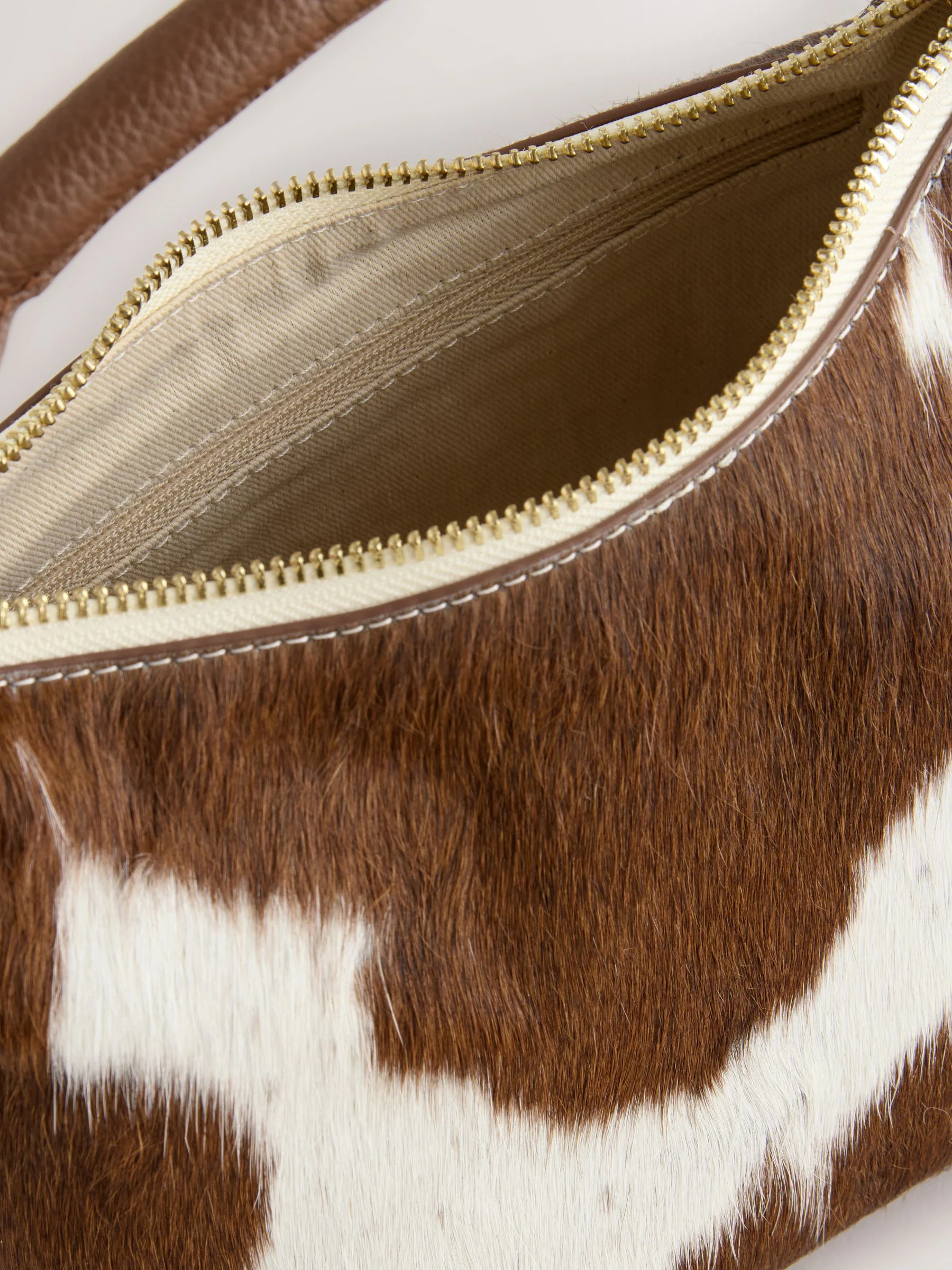Animal - Leather Scooped Hand Held Bag