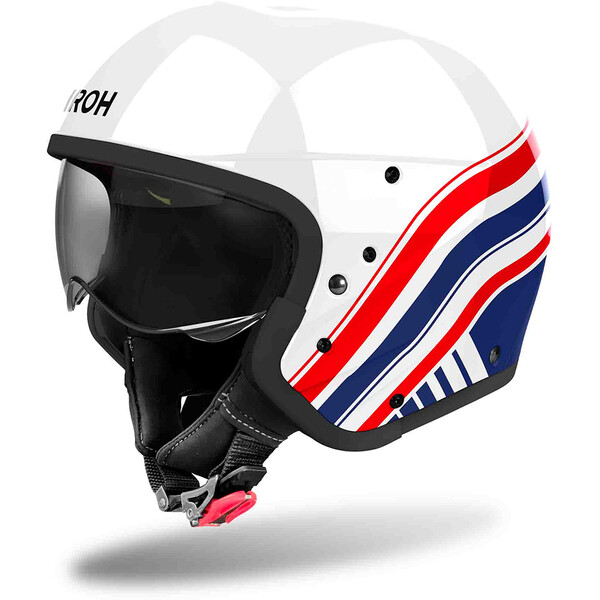 Airoh - Casque J 110 Eon Blanc / Rouge / Bleu / Brillant