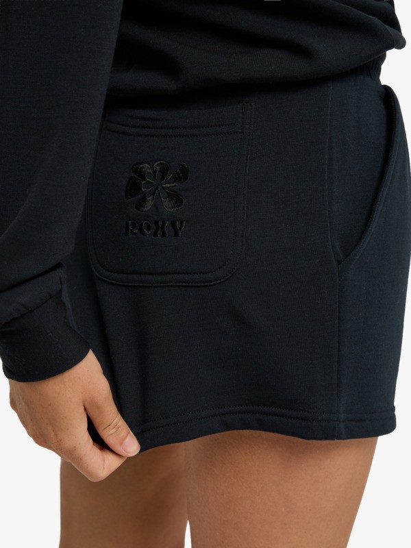 Surfing By Moonlight Short en molleton Noir Femme