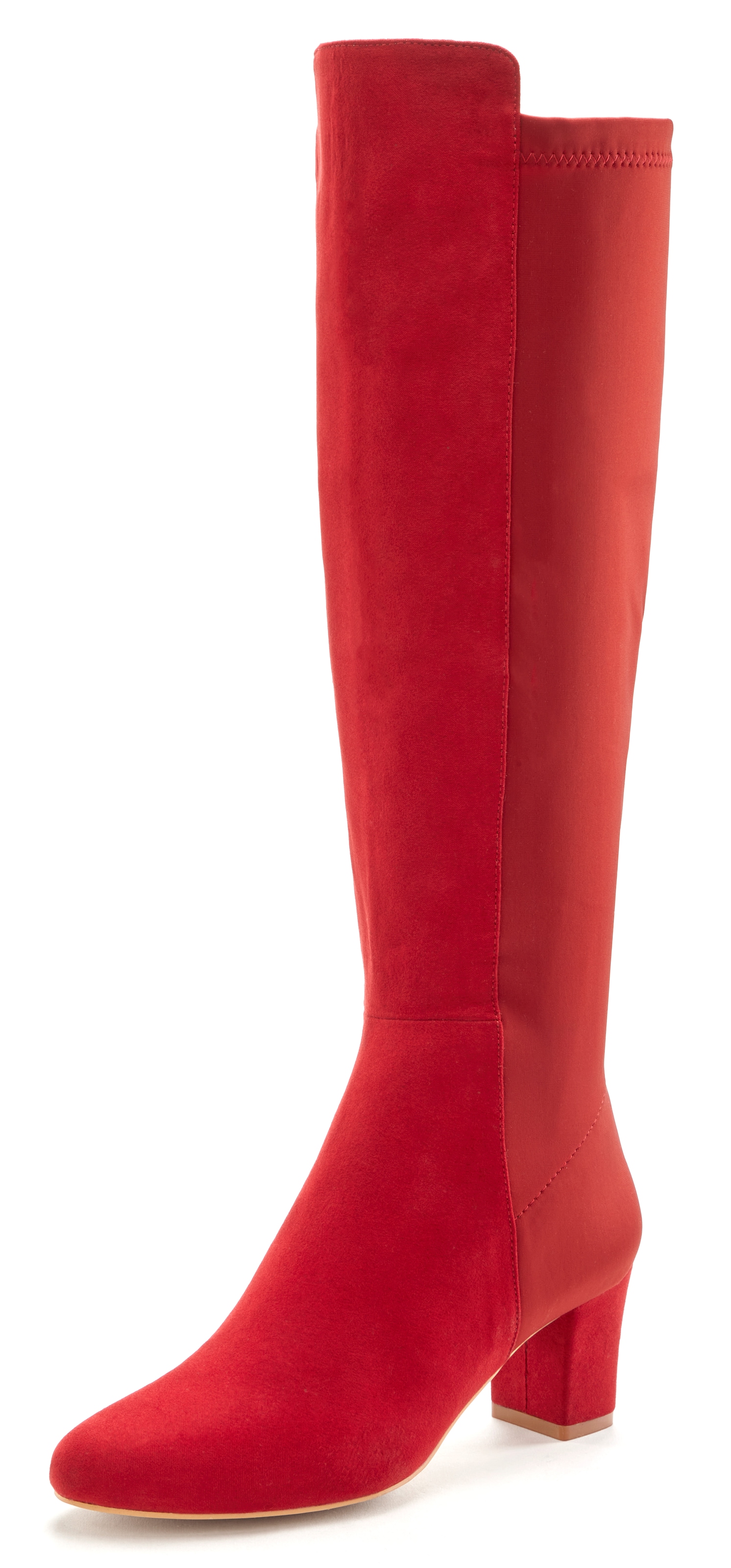 LASCANA Stiefel  mit Stretcheinsatz und Langschaft, Stiefelette, Langer Stiefel  VEGAN