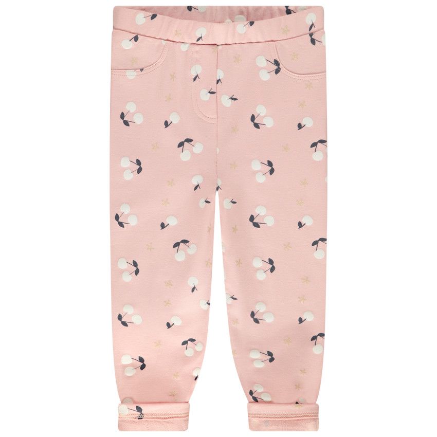 Jegging en molleton imprimé fantaisie pour bébé fille - Rose
