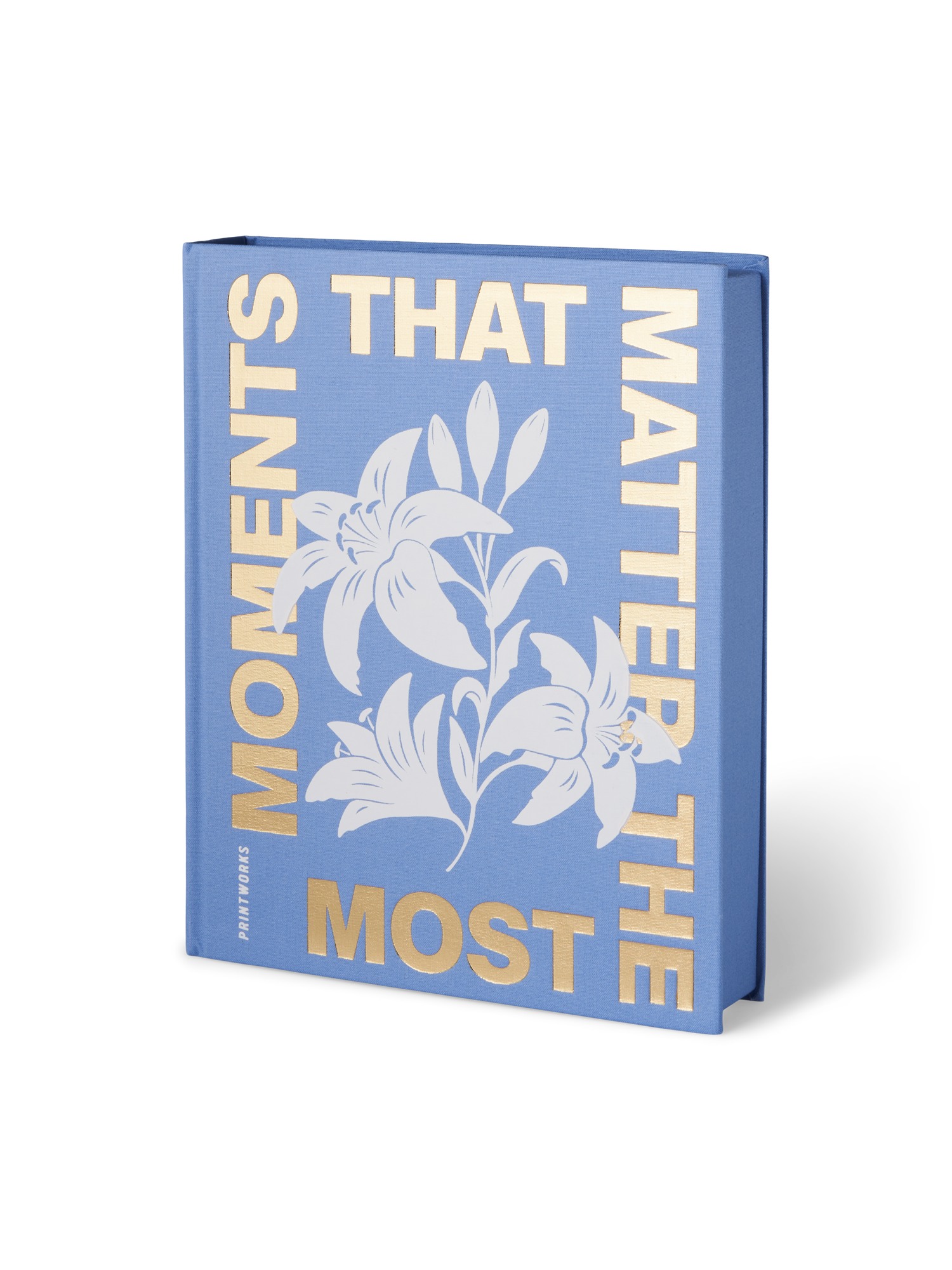 Fotoalbum Moments That Matter the Most | Gråplade/bomuld/papir/metal. 33 x 27 x 5 cm. 30 sider. Stor.  | Petrol | Printworks