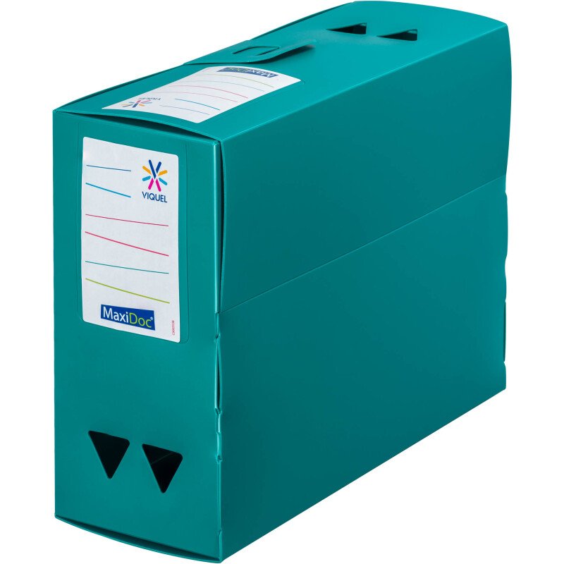 Boîte de classement plastique DOC ESSENTIEL VIQUEL - Essentiel Recycle- dos 12 cm couleurs opaques assorties