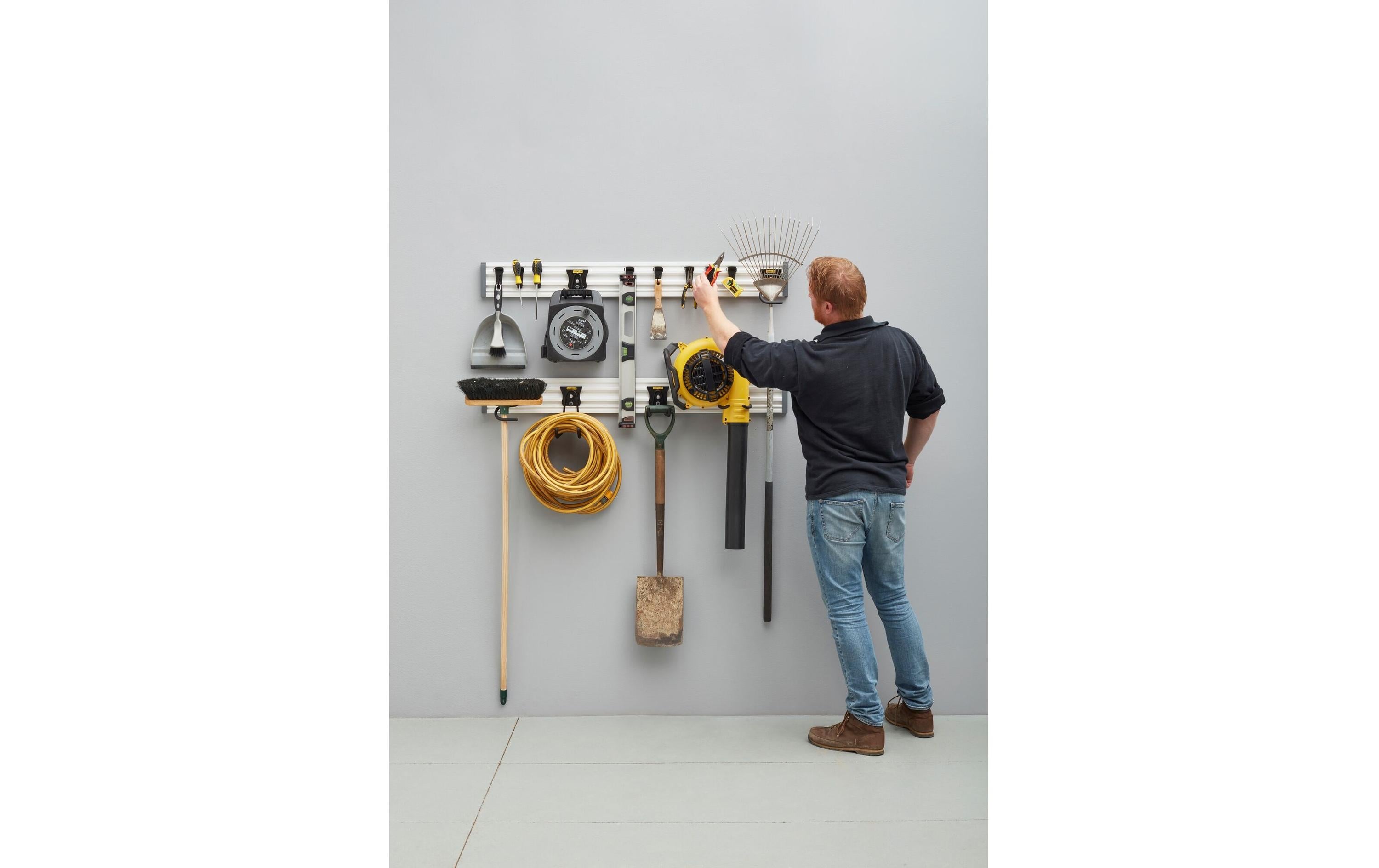 Trackwalls Wandsystem Set<br>Wandsystem mit Schienen und Haken