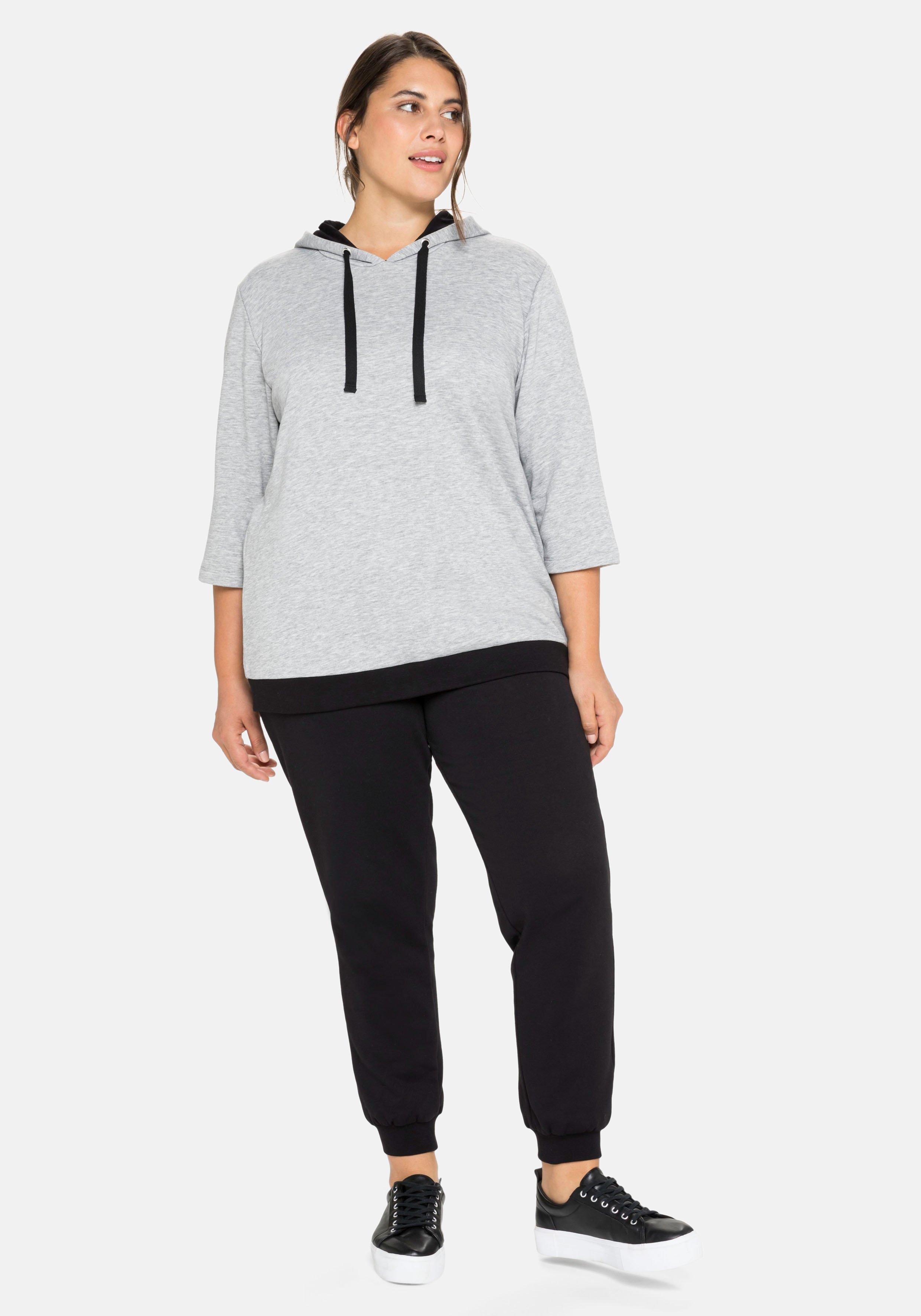 Kapuzensweatshirt mit Kontrastdetails
