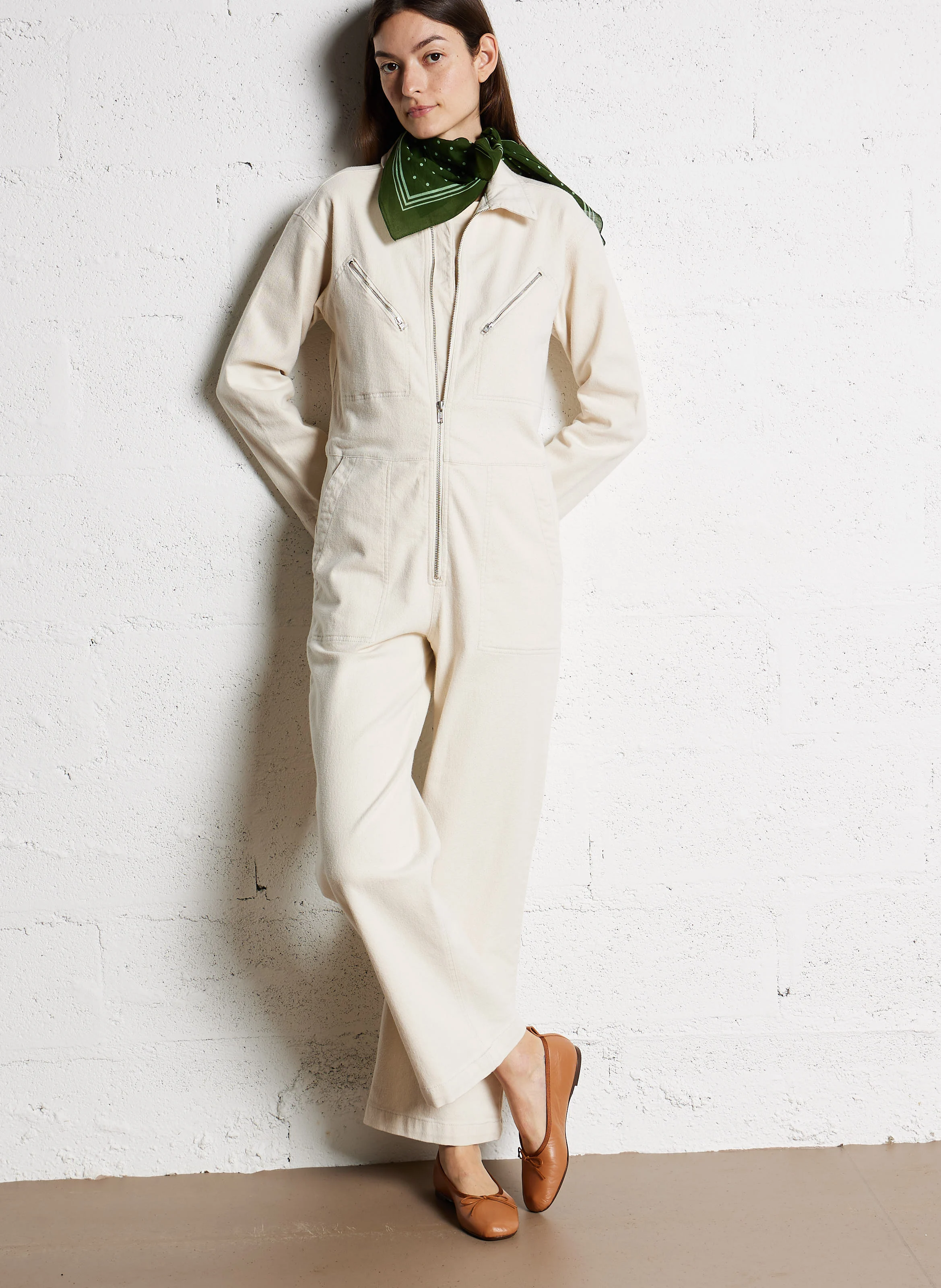 N°124 - Ballerines en cuir | Beige