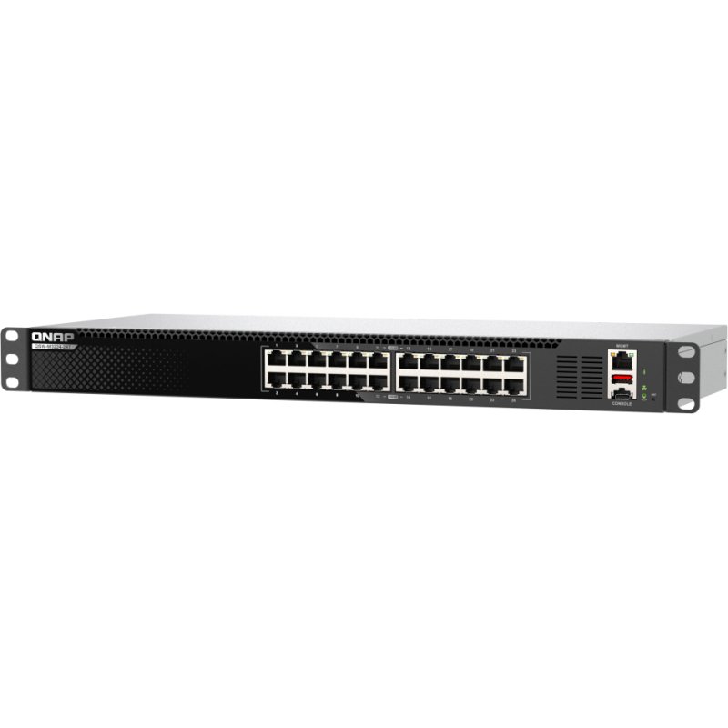 QNAP QSW-M3224-24T commutateur réseau Géré L3 10G Ethernet (100/1000/10000) 1U Noir, Argent