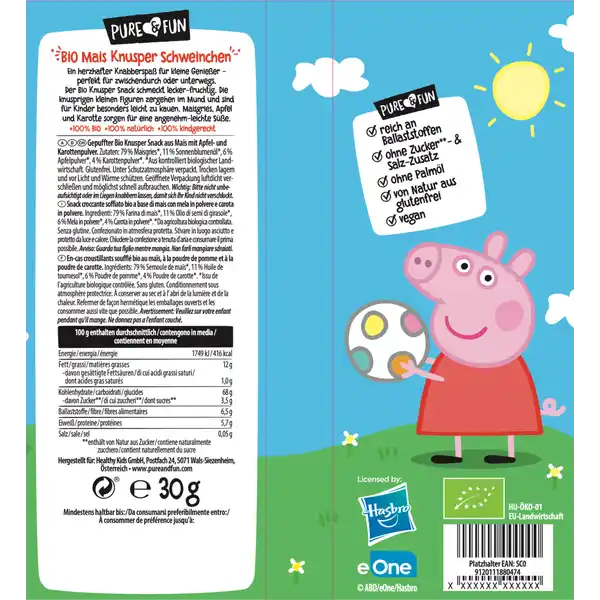 Peppa Pig Bio Mais Knusper Schweinchen