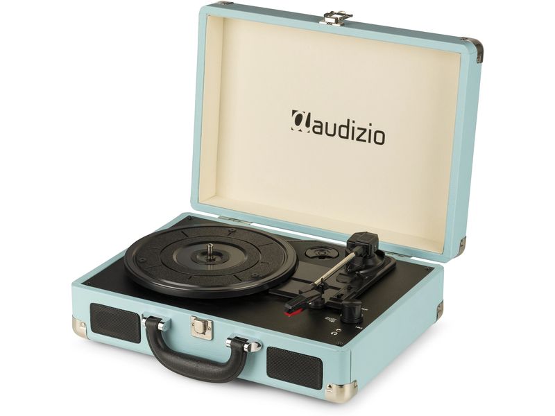Audizio Plattenspieler RP114 Blau Stilvoller Plattenspieler im Kofferdesign