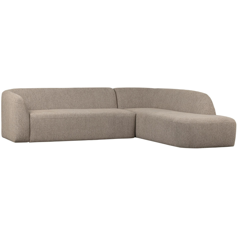 WOOOD Sloping hoekbank rechts naturel melange