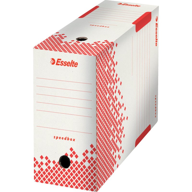 Boîte archives esselte speedbox carton recyclable 350x250mm fond automatique dos 150mm