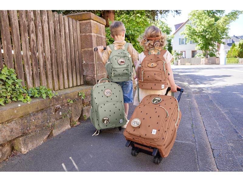 Lässig Reisetrolley Happy Prints Light Olive Wasserabweisender Kinderkoffer