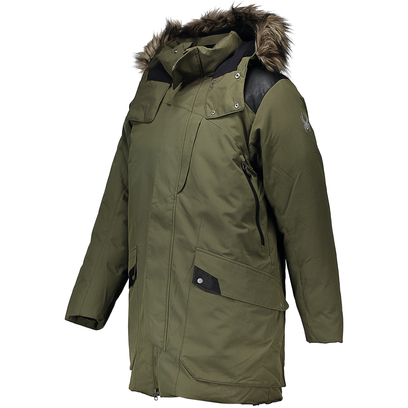 Spyder Herren-Parka Deck Faux Fur XXL, multicolor