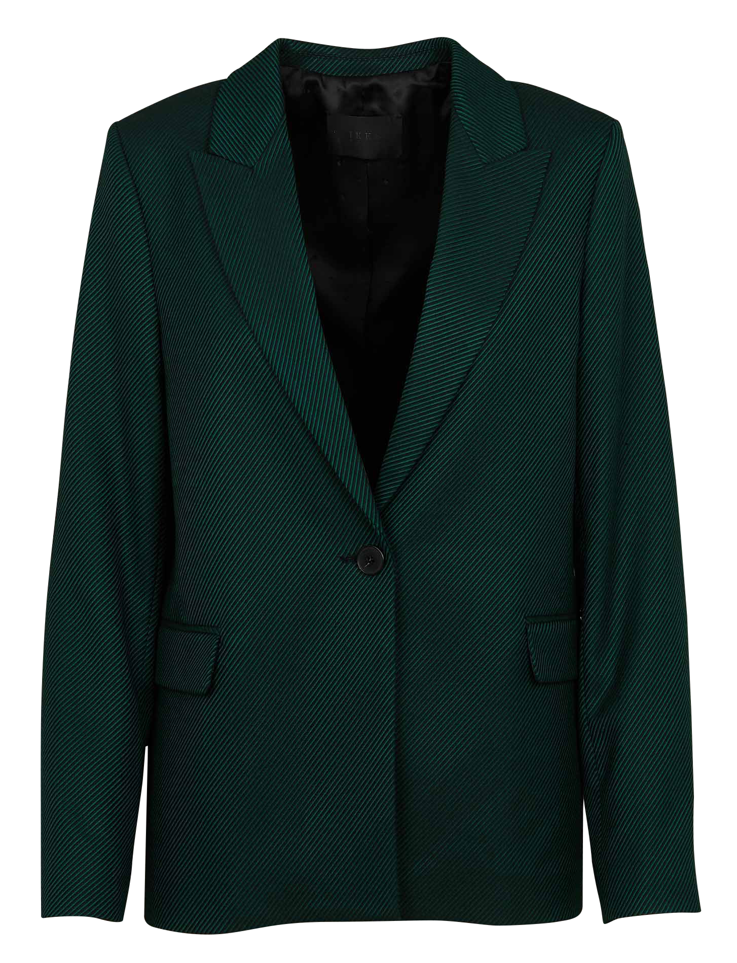 Veste tailleur droite imprimée | Vert