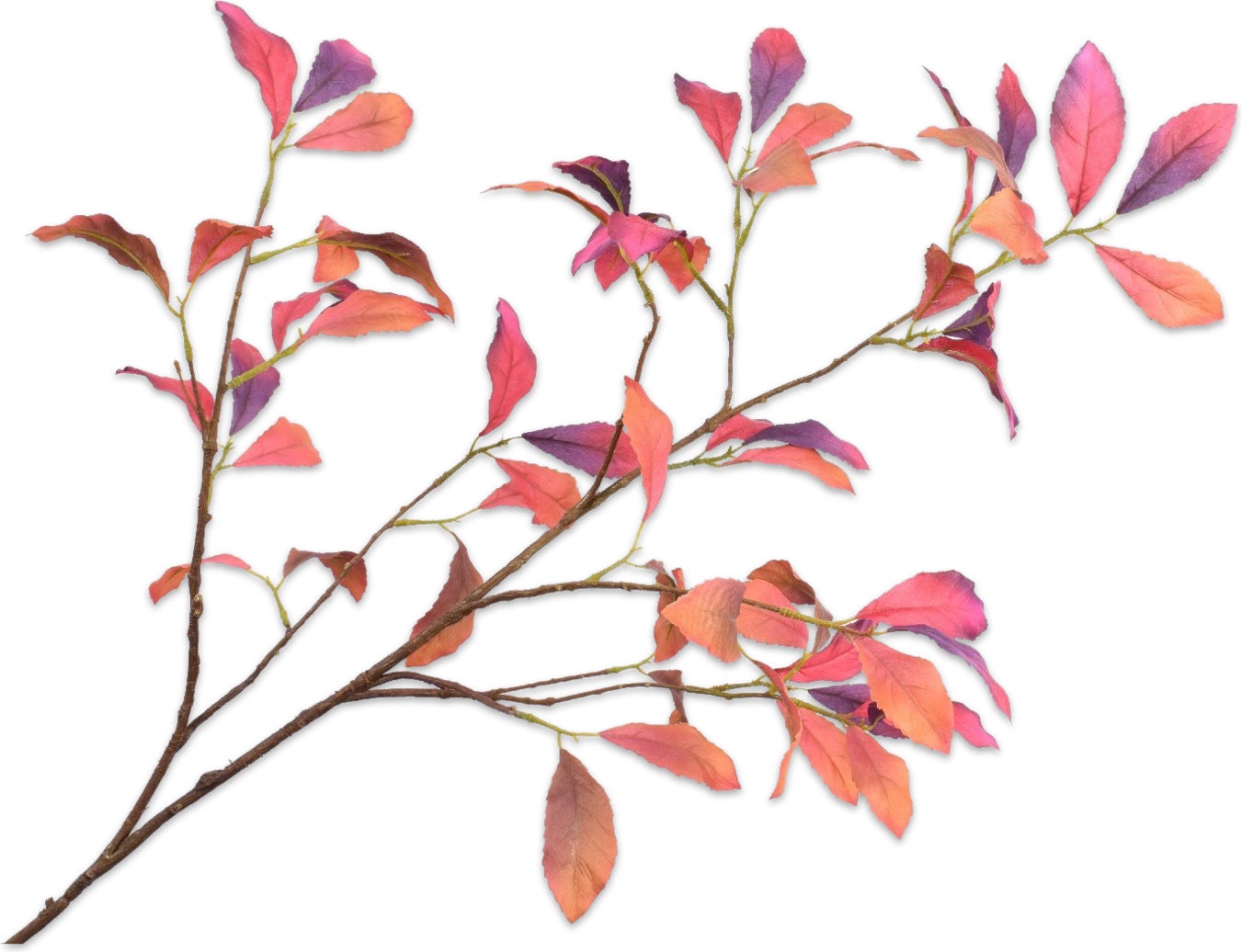 Silk-Ka kunsttak met bladeren 110 cm paars