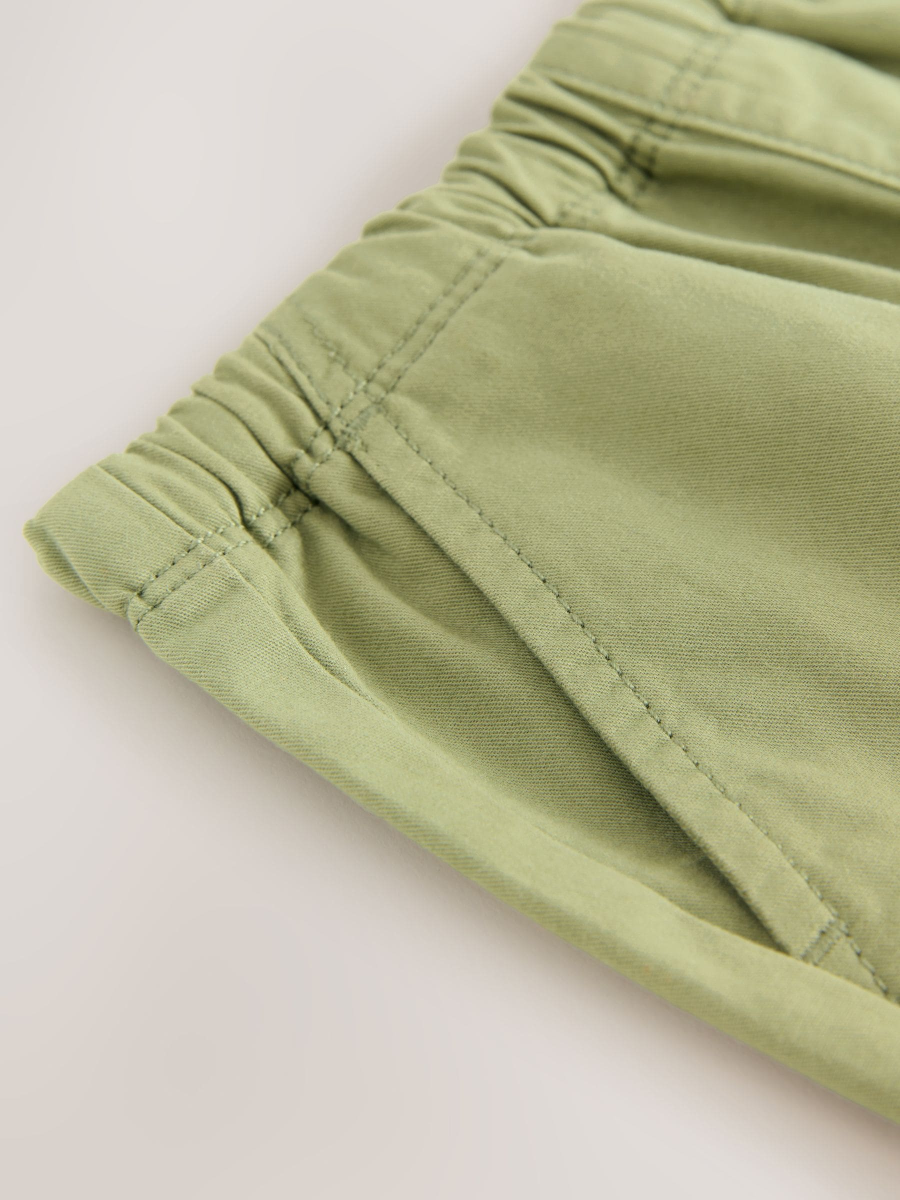 Grijs-groen - Broek met elastische taille en zijzakken (3mnd -7jr)