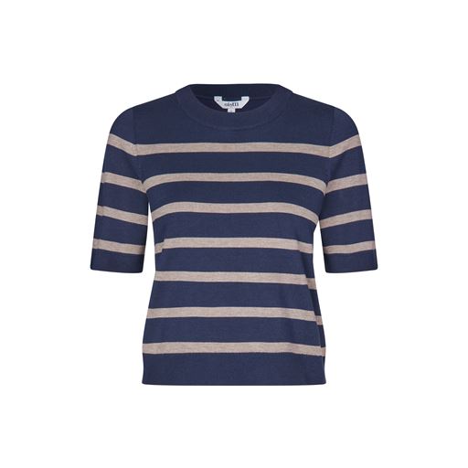 mbyM Carla-M Strikbluse, Blue Island Fossil Stripe, M