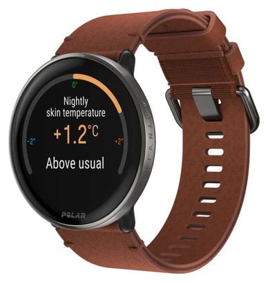 Montre GPS Polar Ignite 3 Titanium Marron Sun-Kissed Bronze (Cuir   Silicone)