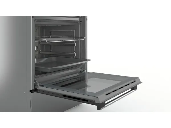 Bosch Serie | 4 HKR39C250 - Komfur - fritstående - bredde: 60 cm - dybde: 60 cm - højde: 85 cm - med selv-rengøring - rustfrit stål