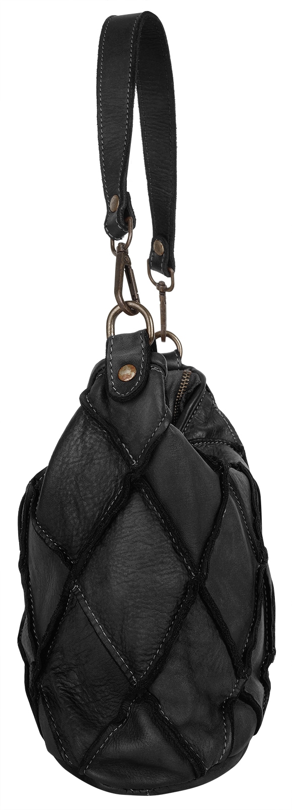 Samantha Look Henkeltasche echt Leder, Made in Italy