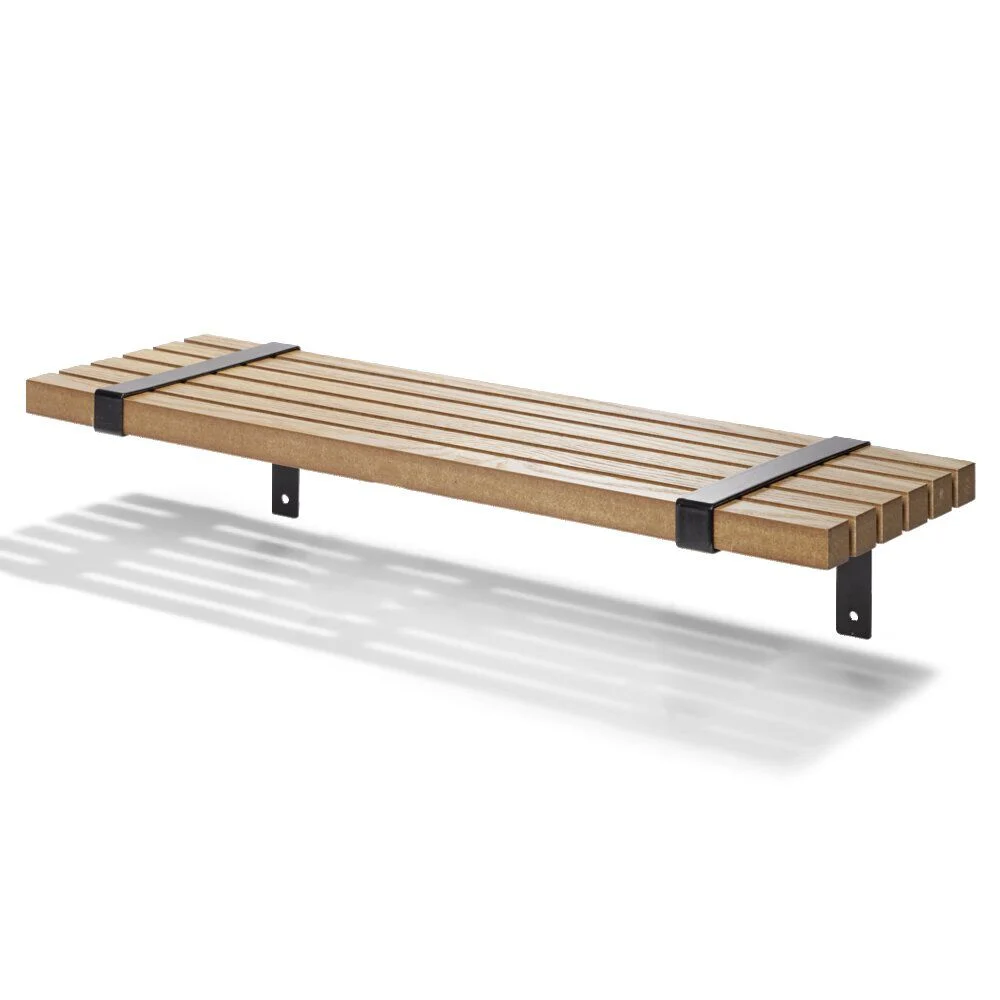 Étagère striée en bois L55xl15cm