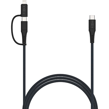 Fixed USB-C lightning kabel 1,2m - grå