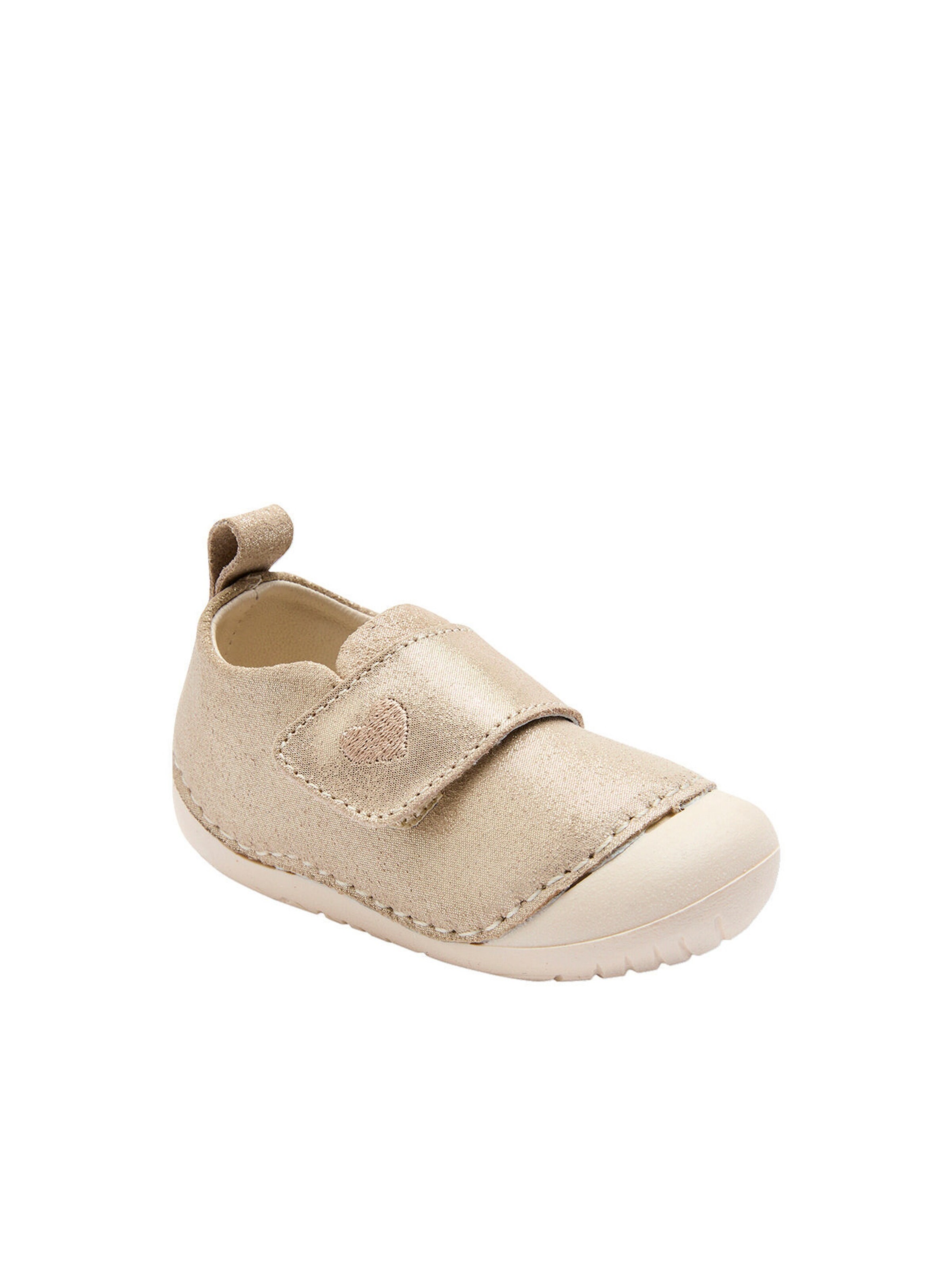Vertbaudet Weiche Baby Klett-Hausschuhe gold