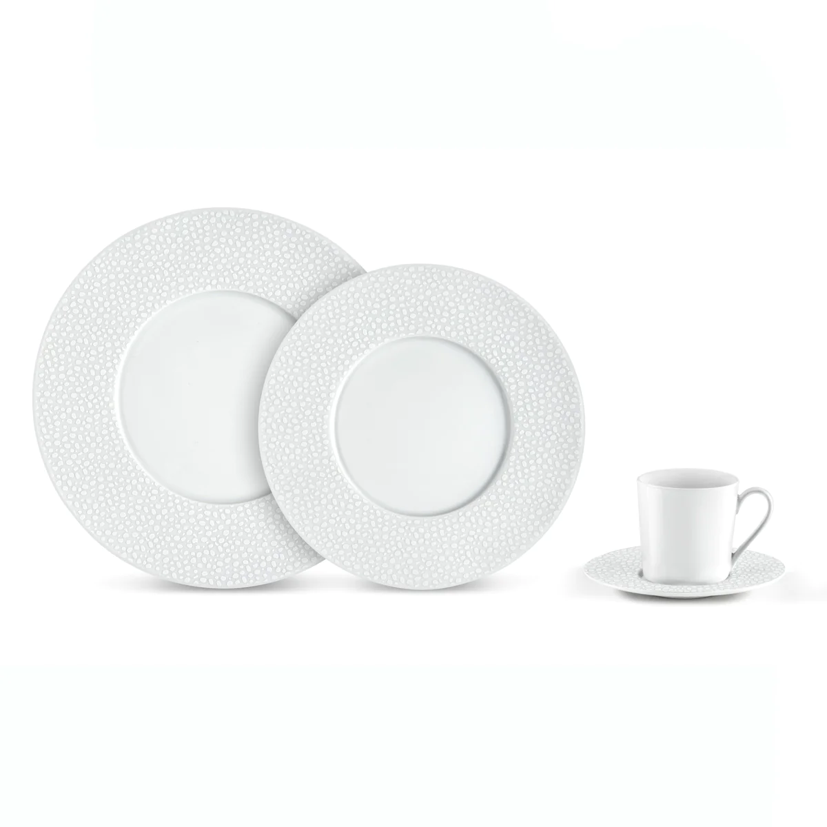 Baghera Blanc - Assiette à dessert 23cm (lot de 6) Médard de Noblat