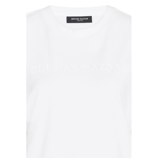 Bruuns Bazaar Carla Logo T-shirt, White, M