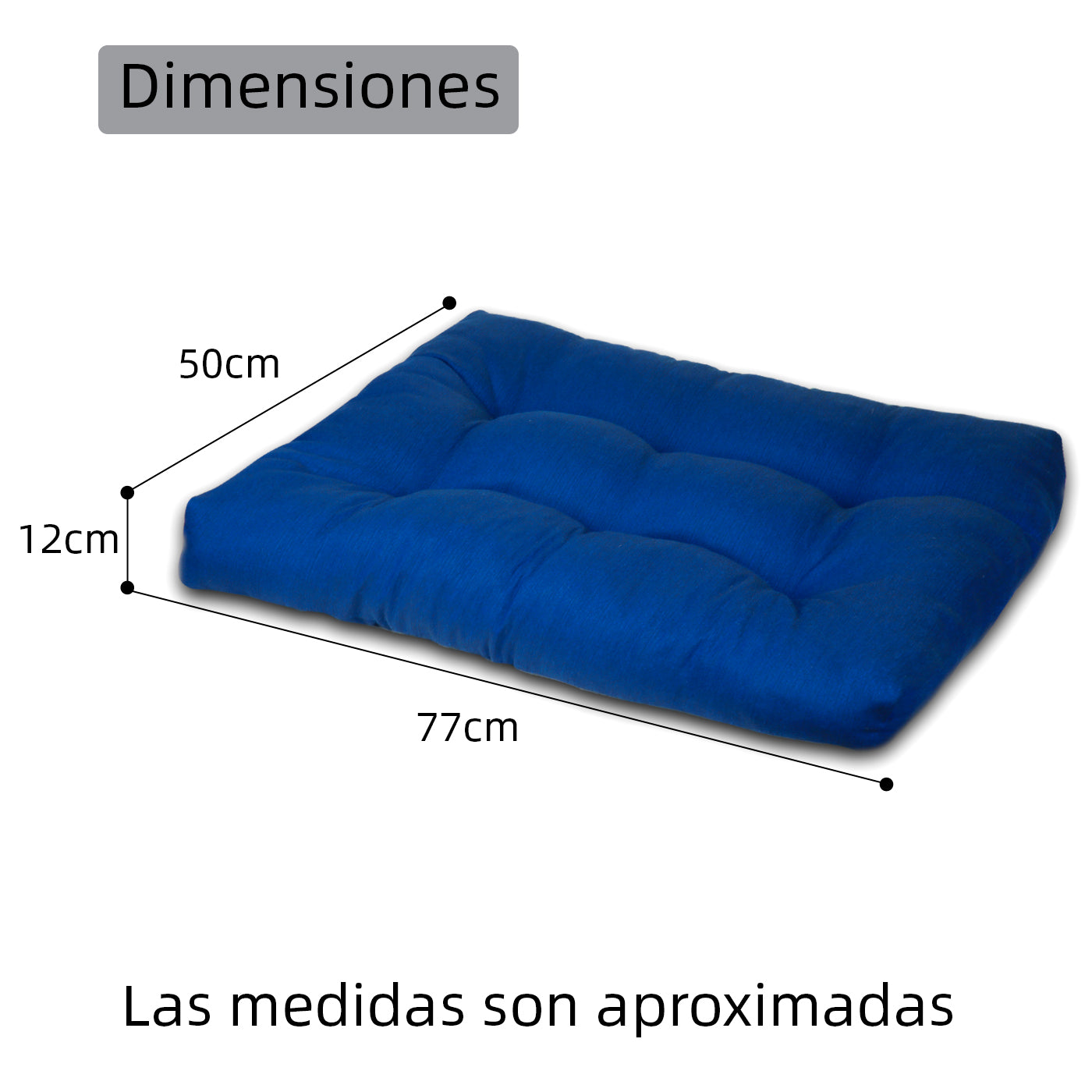 HOME MERCURY - Cama para animais de estimação, colchão para cães, tapete reversível estampado com enchimento de espuma para uso interno e externo. (Médio, Azul)