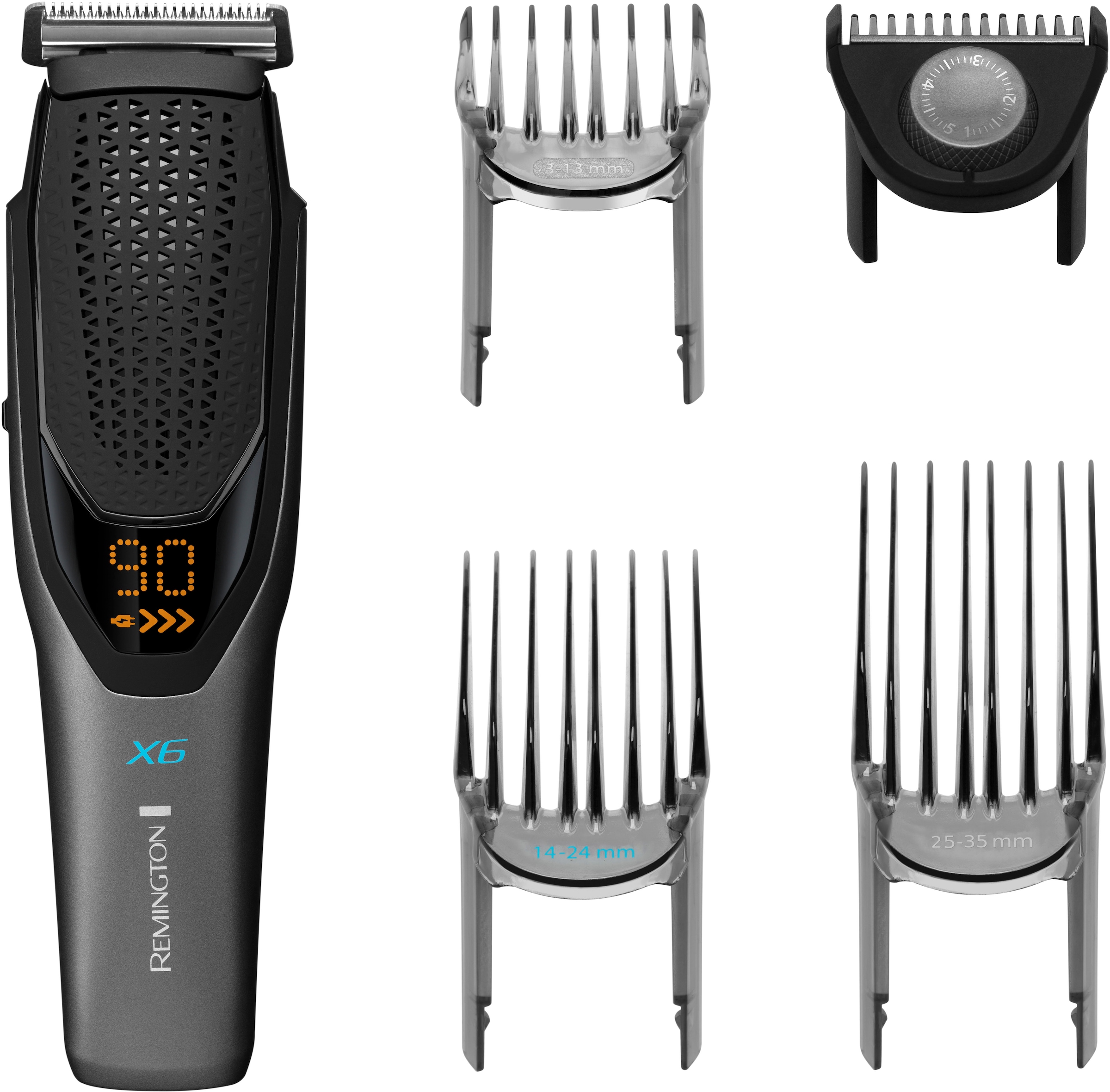 Remington Haarschneider »Power-X Series HC6000« 4 Aufsätze Längeneinstellrad und Micro Fade Haar-und Bartkamm, kpl. Abwaschbar