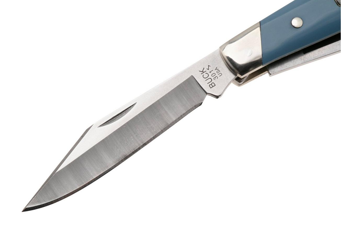 Buck Stockman 0301BLS Satin 420HC, Blue Synthetic Nickel Silver, zakmes
