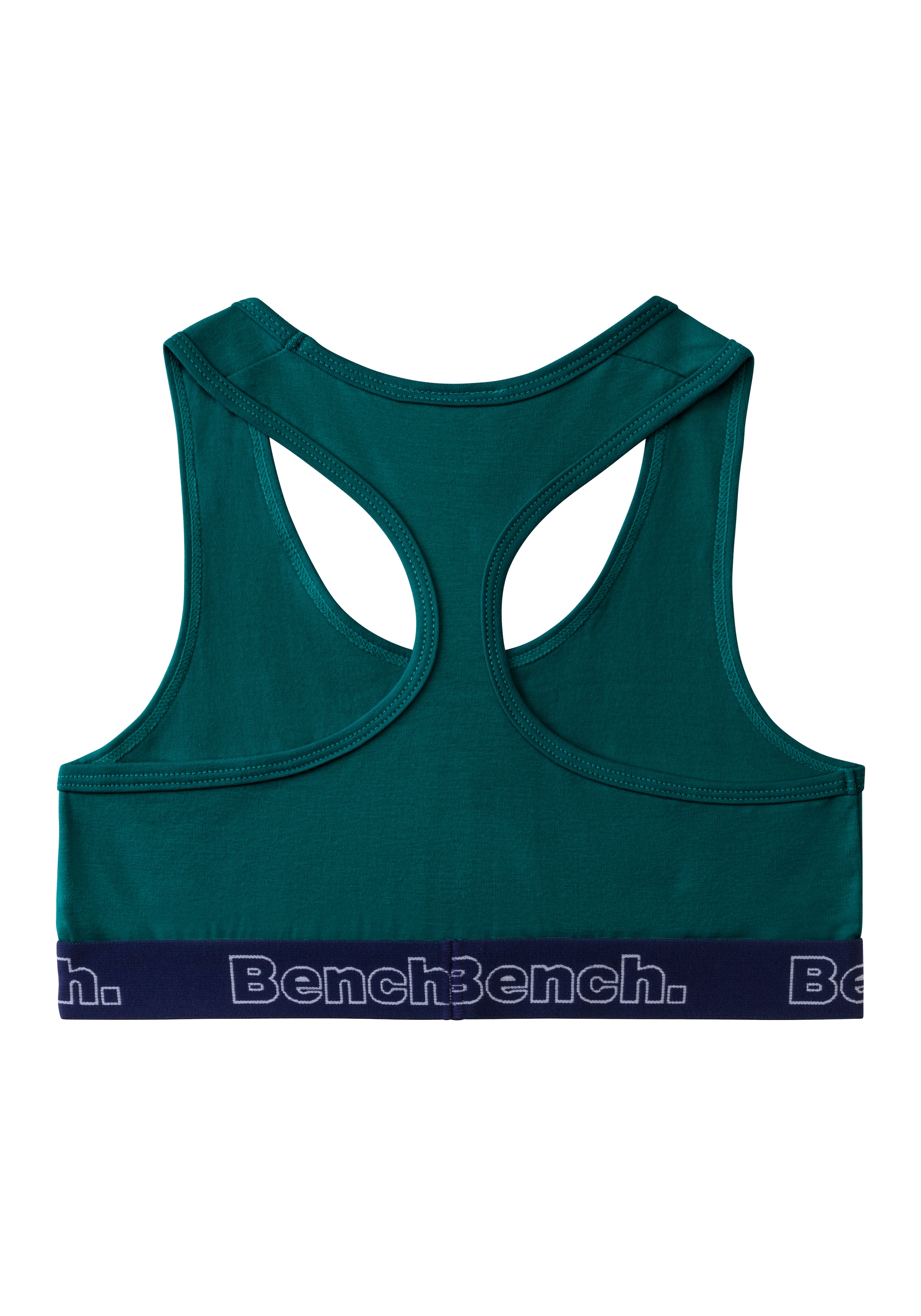 Bench. Bustier, 3 Stk. mit kontrastfarbigem Bündchen und Racerback