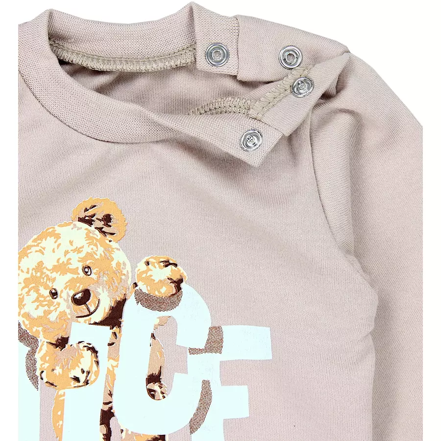 TupTam Baby Mädchen Langarmshirt Babyhose Outfit 2teilig beige Modell 1
