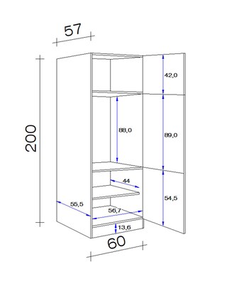 Geräteumbauschrank Neo Weiß 60cm