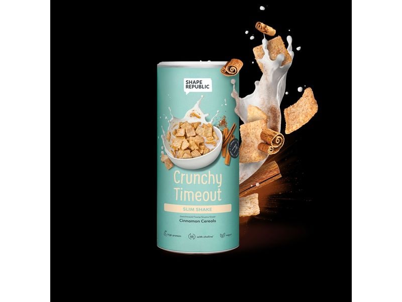 Shape Republic Slim Shake vegan Cinnamon Cereals 420 g Veganer Mahlzeitenersatz mit Süssungsmitteln Crunchy Timeout