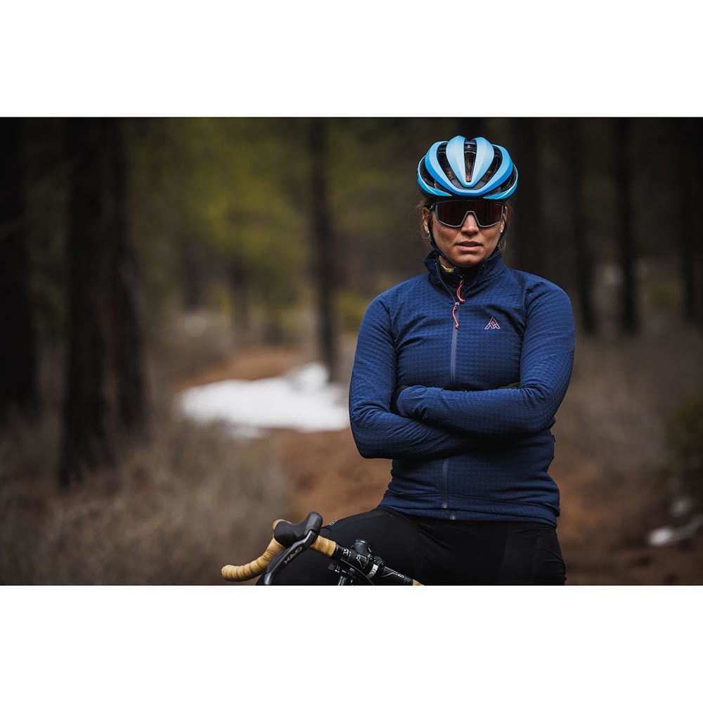 7mesh Seton Fietsshirt Lange Mouwen Donkerblauw Dames