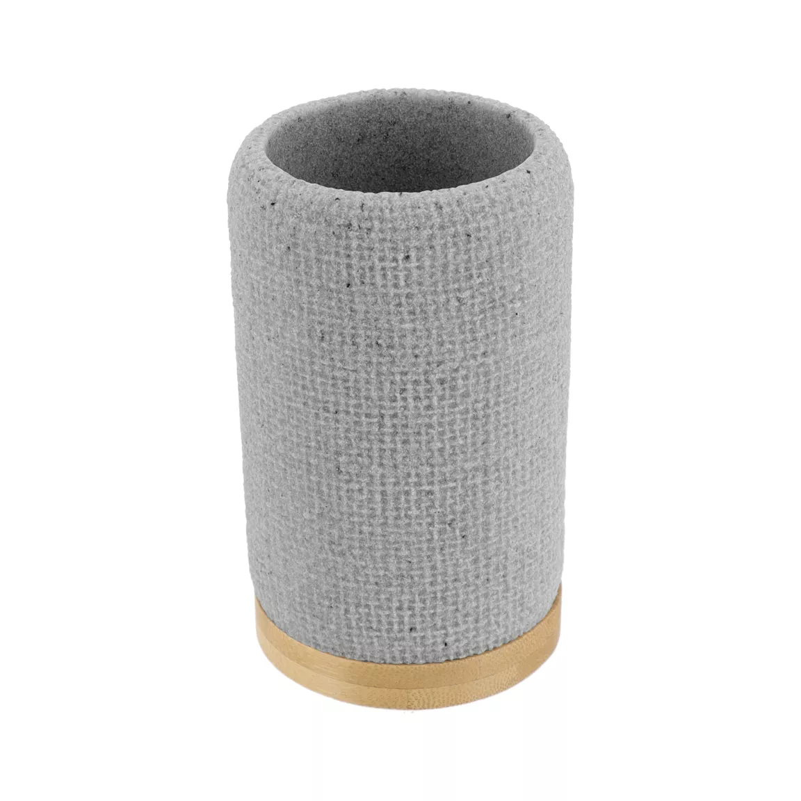 Set d'accessoires salle de bain effet Maille Gris