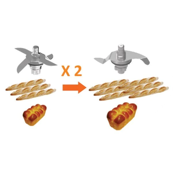 Lot accessoire cuiseur vapeur et pétrin XL pour Cook Expert Magimix