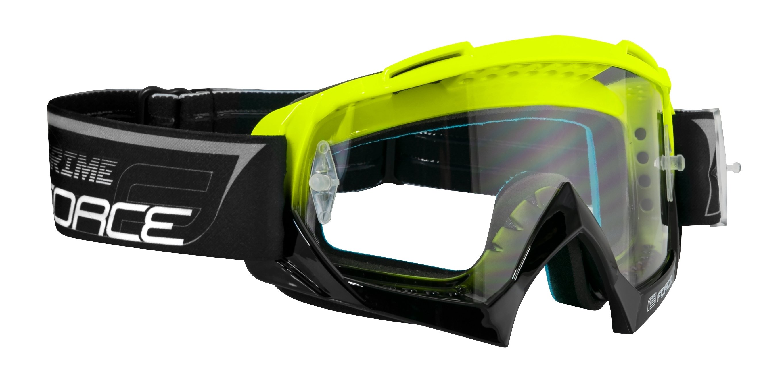 Force Grime Downhill Brille Sort/fluo med klar linse