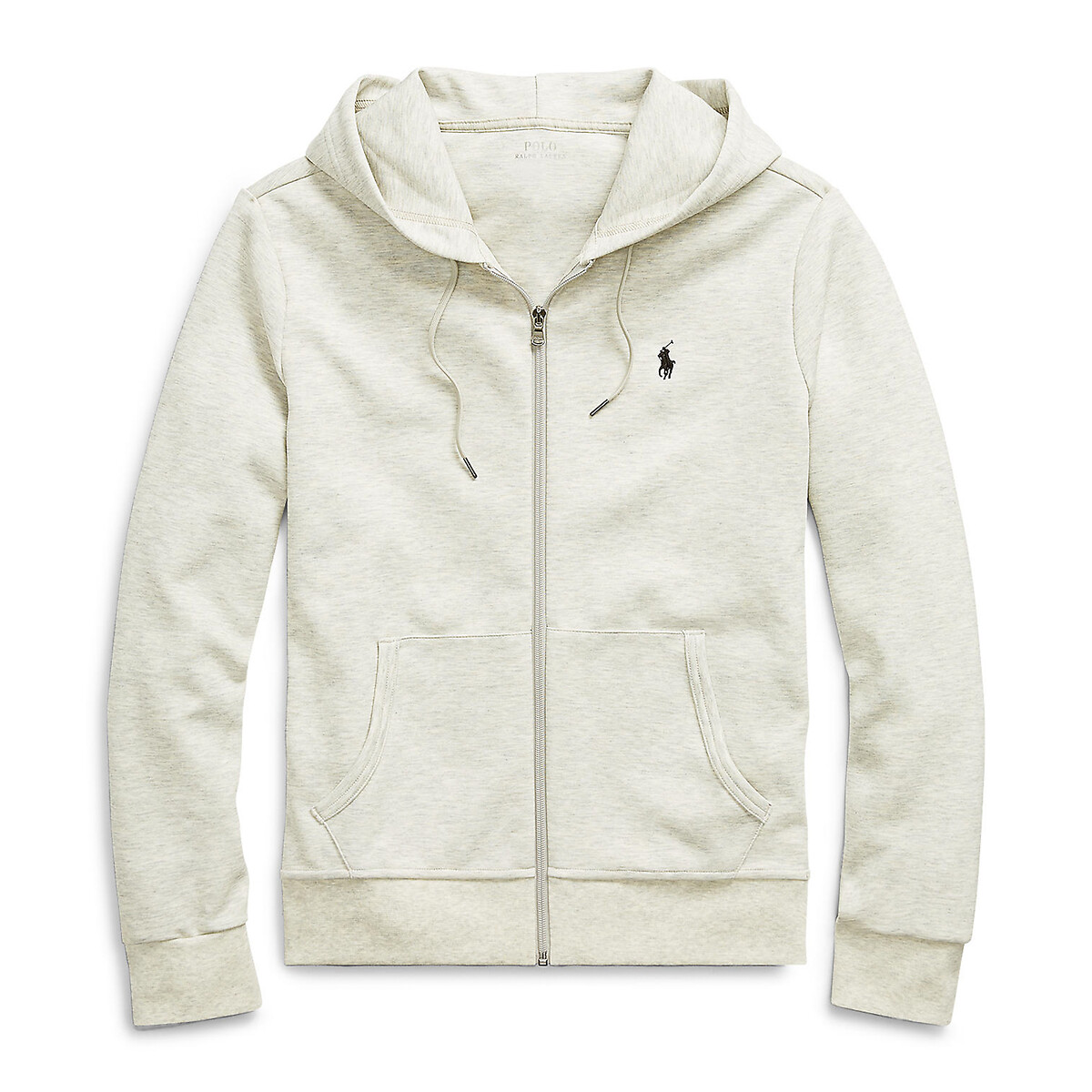 POLO RALPH LAUREN<br>Suéter de algodão com zíper e logotipo bordado