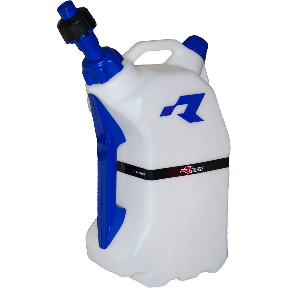 RTECHMX - Bidon d'essence 15L avec système de remplissage rapide Bleu