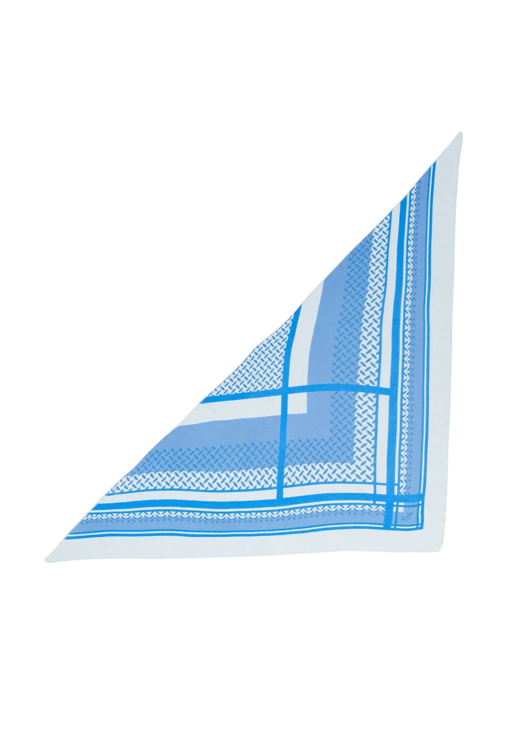 Lala Berlin  Triangle Double Heritage halstørklæde, medium - ceruleo sea
