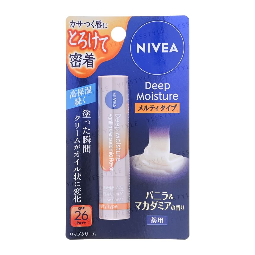 Nivea Japan - Diep hydraterende, smeltende lippenbalsem SPF 26 PA++