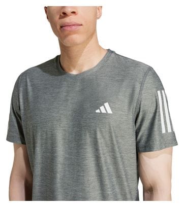 Maillot manches courtes adidas Own The Run Gris Homme