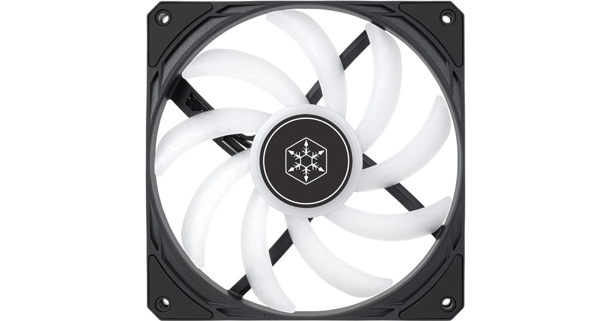 SilverStoneAir Slimmer 140 ARGB case fan  (Zwart, 140 x 15 x 140 mm, PWM)