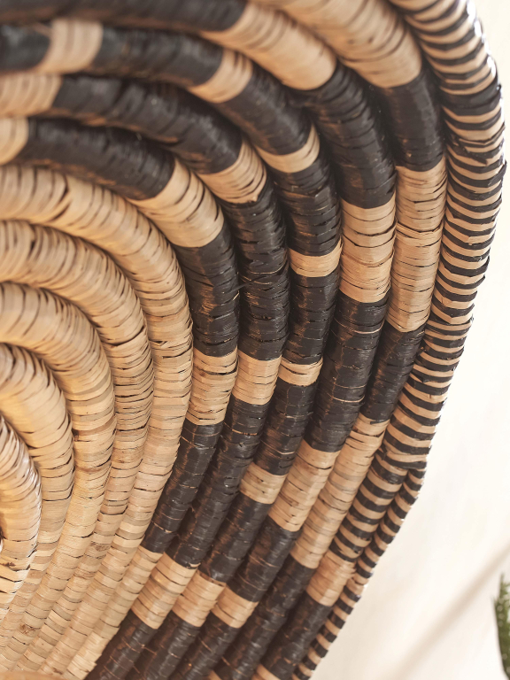 Good&Mojo Andros wandlamp Ø45 zwart/naturel