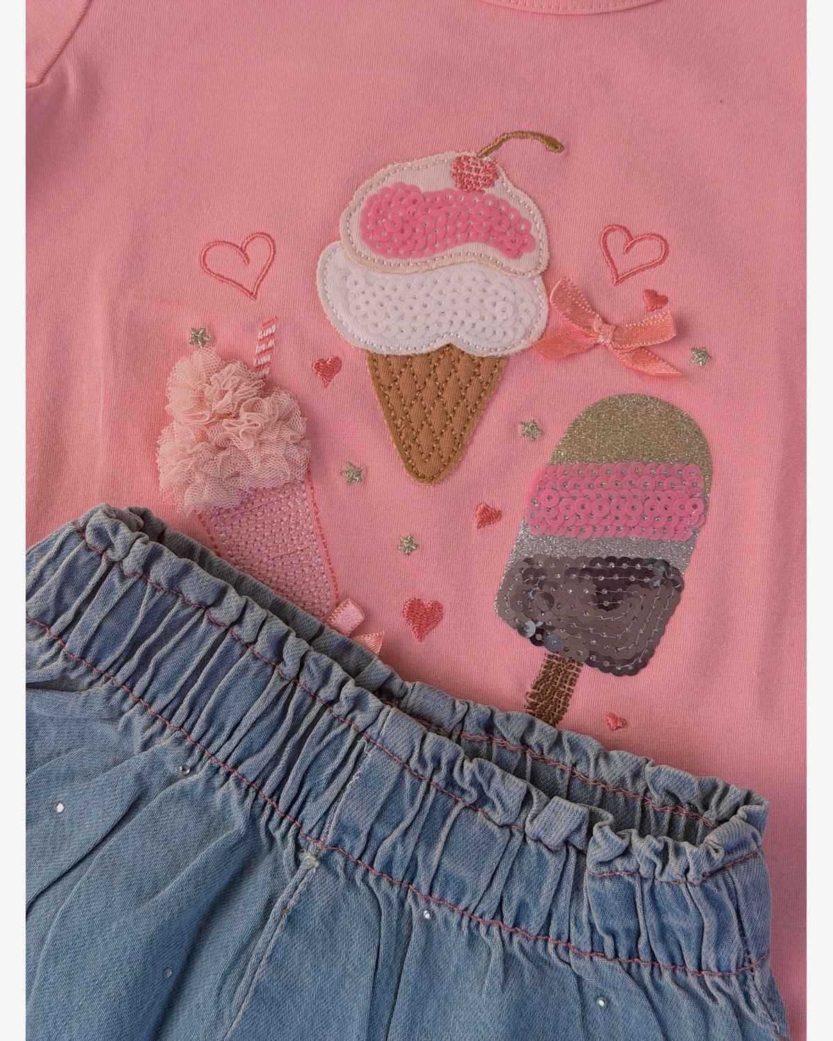 Shorts Barn m/ Glitter Paljetter – Justerbar Midje | HCHelena Sparkling