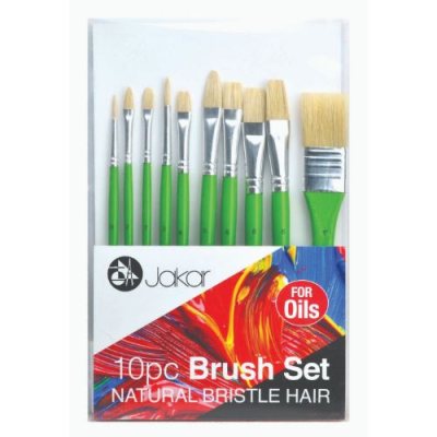 Jakar Oil Natural Bristles Brush Set Of 10