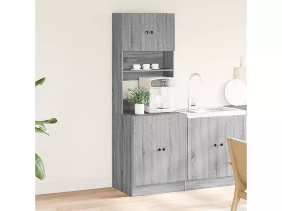 Armoire de cuisine sonoma gris 60x50x180 cm bois d’ingénierie